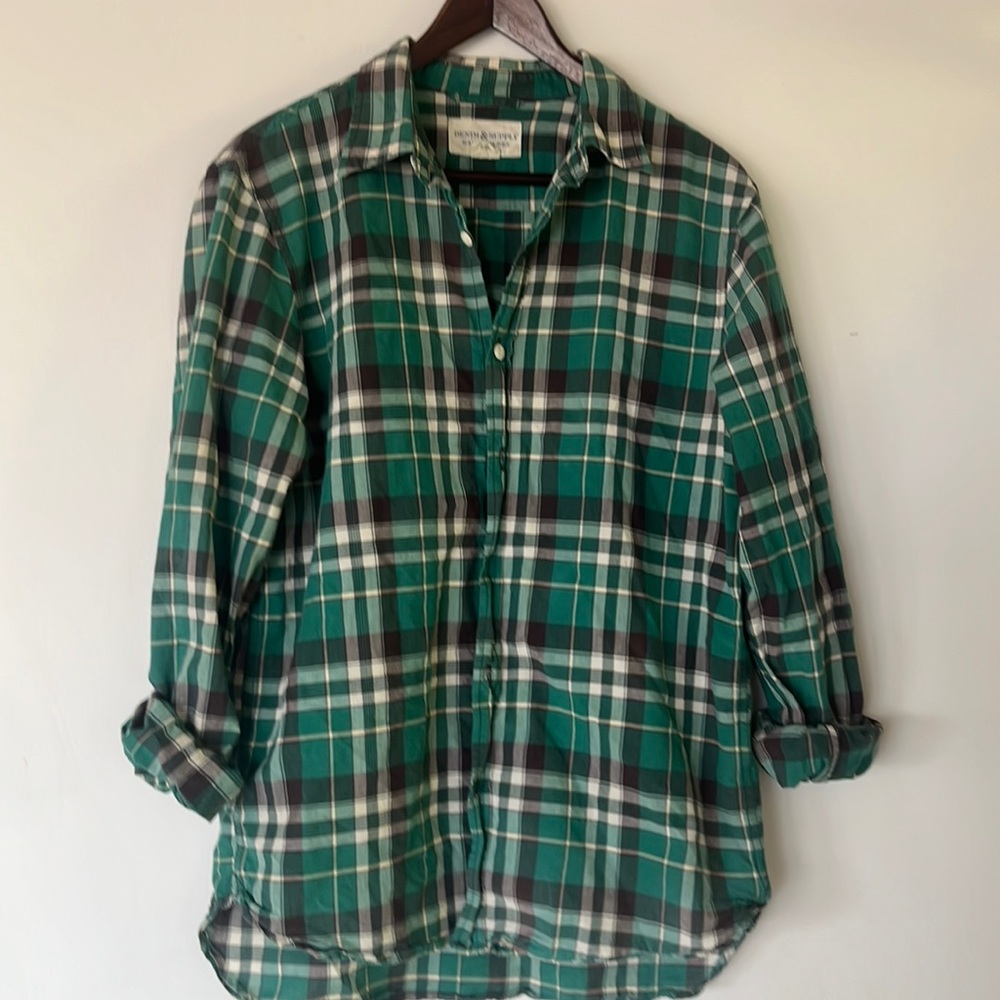 Button down plaid shirt